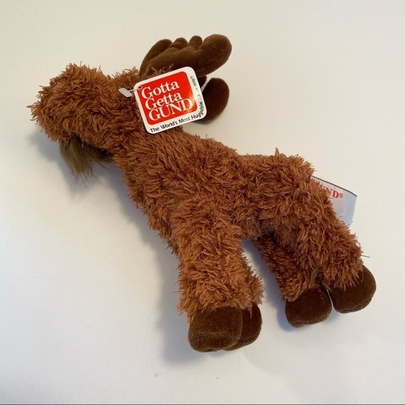 Gund Morie Jr. Standing Moose Stuffed Animal Plush 8" Brown MINT Tag - Picture 5 of 11